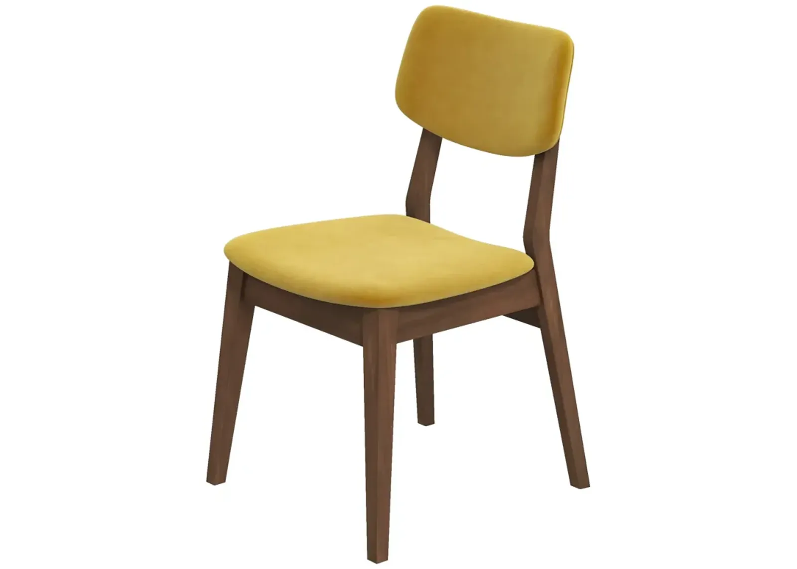 Abbott Dark Yellow Velvet Dining Chair  Set of 2