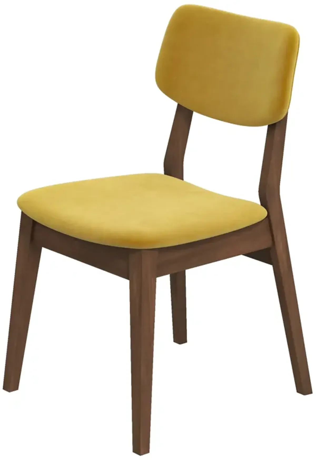 Abbott Dark Yellow Velvet Dining Chair Set of 2