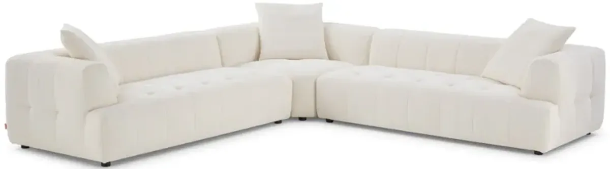 Wade Ivory Boucle Corner Sofa