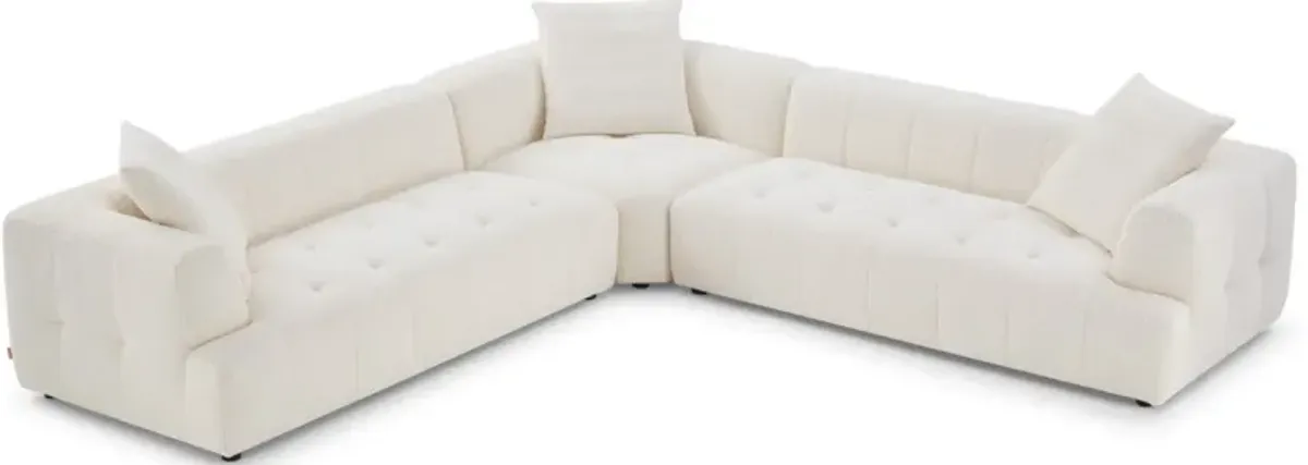 Wade Ivory Boucle Corner Sofa