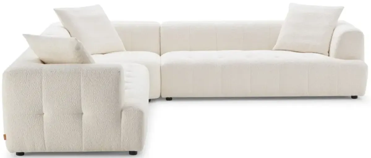 Wade Ivory Boucle Corner Sofa