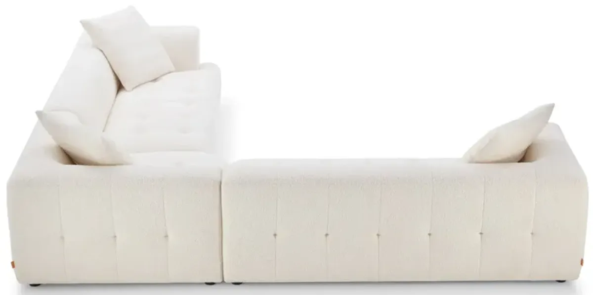 Wade Ivory Boucle Corner Sofa