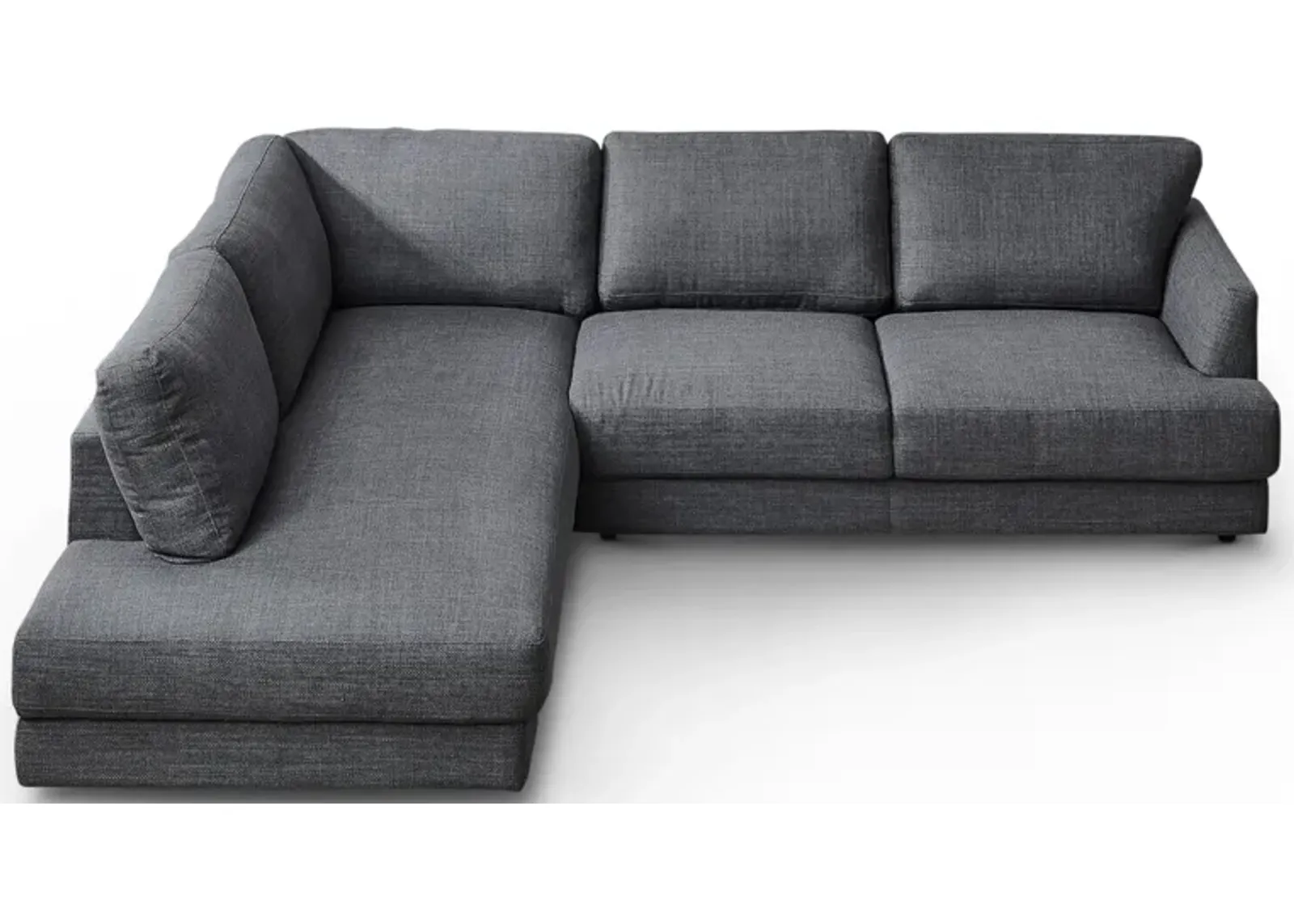 Glendale Grey Linen L-Shaped Left Sectional Sofa