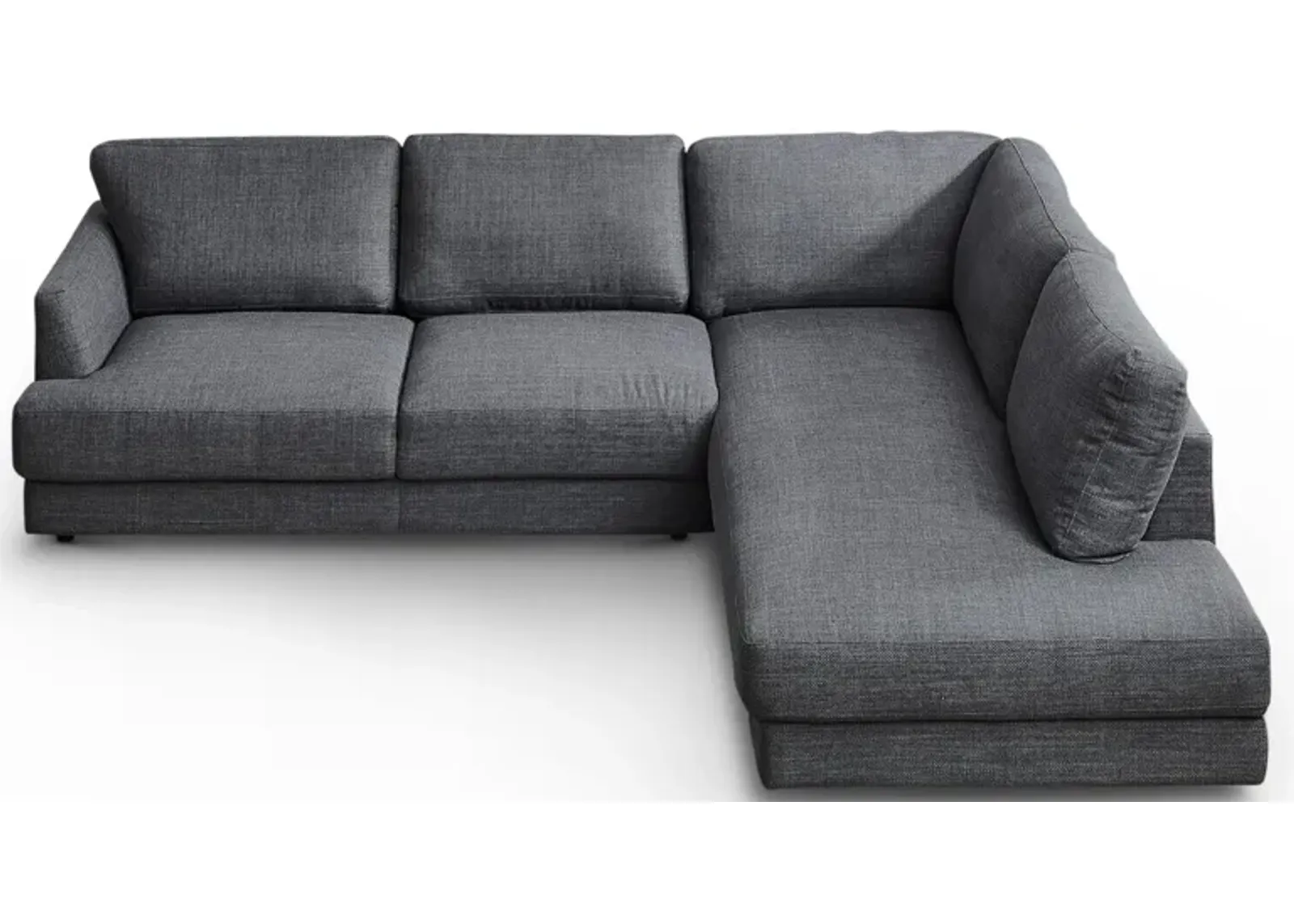 Glendale Grey Linen L-Shaped Right Sectional Sofa