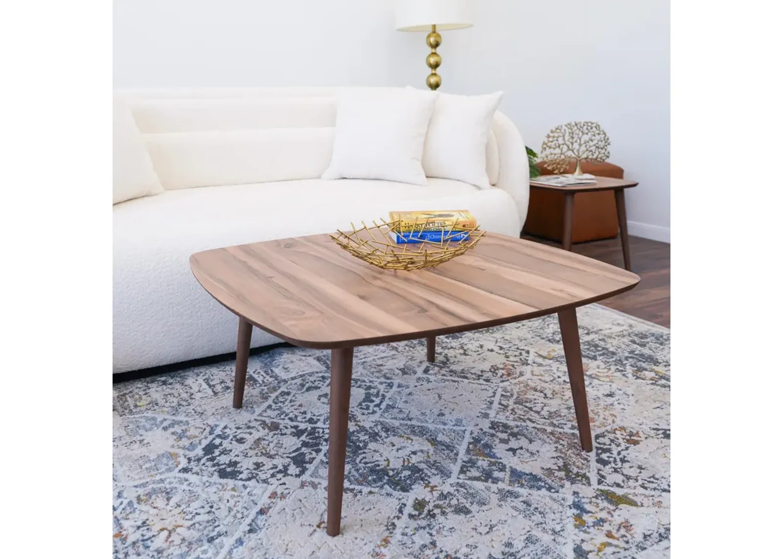 Kare Walnut Center Table