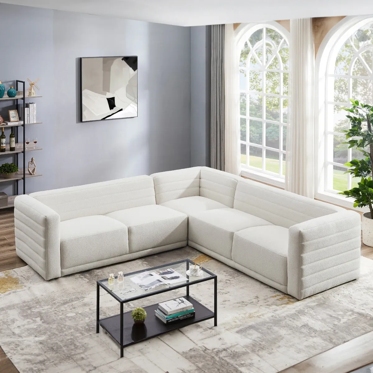 Soho Cream Boucle Corner Sofa