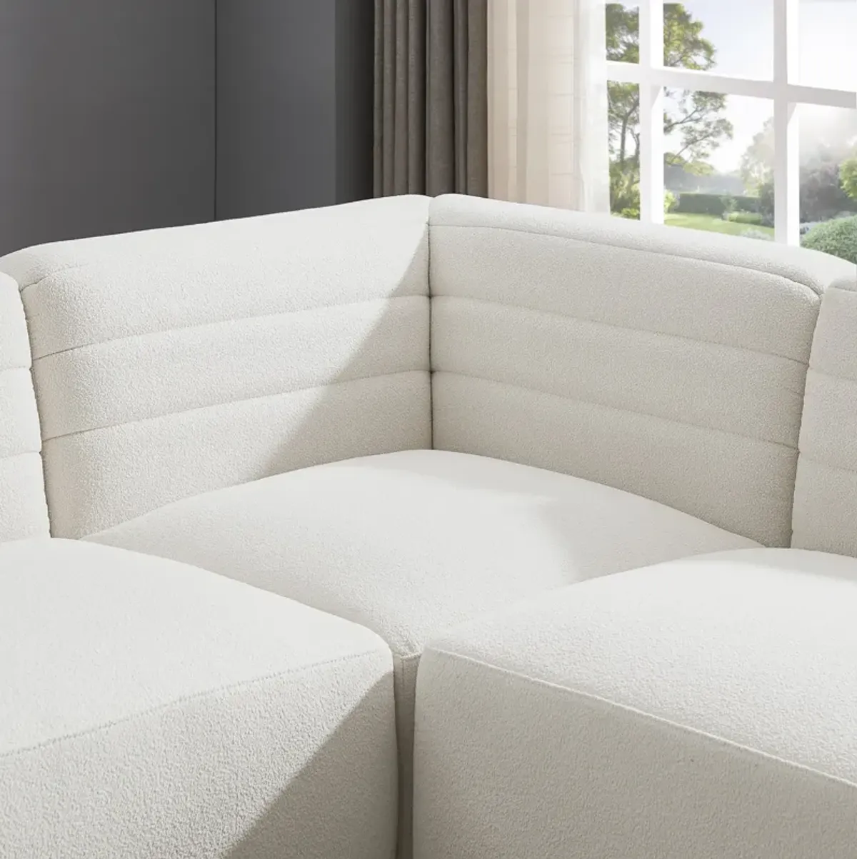 Soho Cream Boucle Corner Sofa