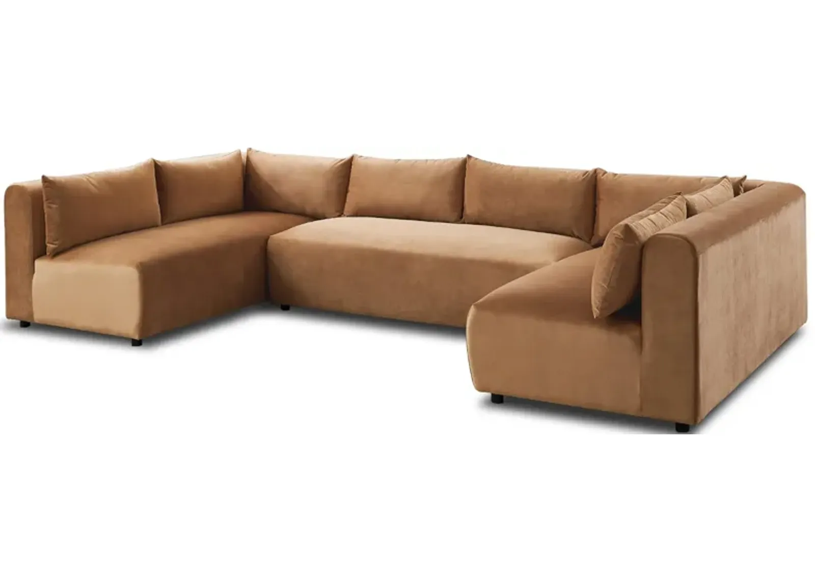 Albany Cognac Velvet Modular Corner Sofa