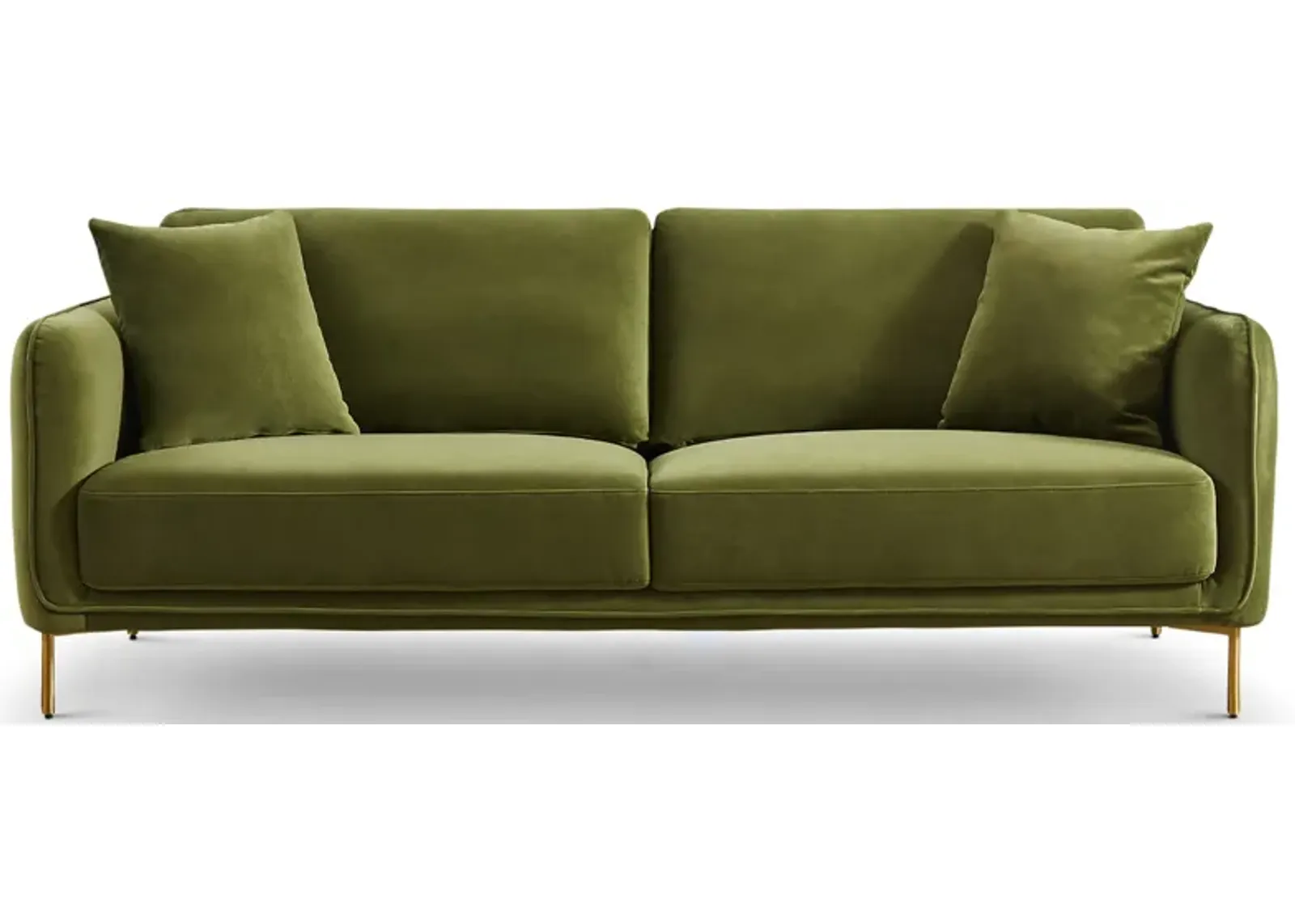 Daman Olive Green Velvet Sofa