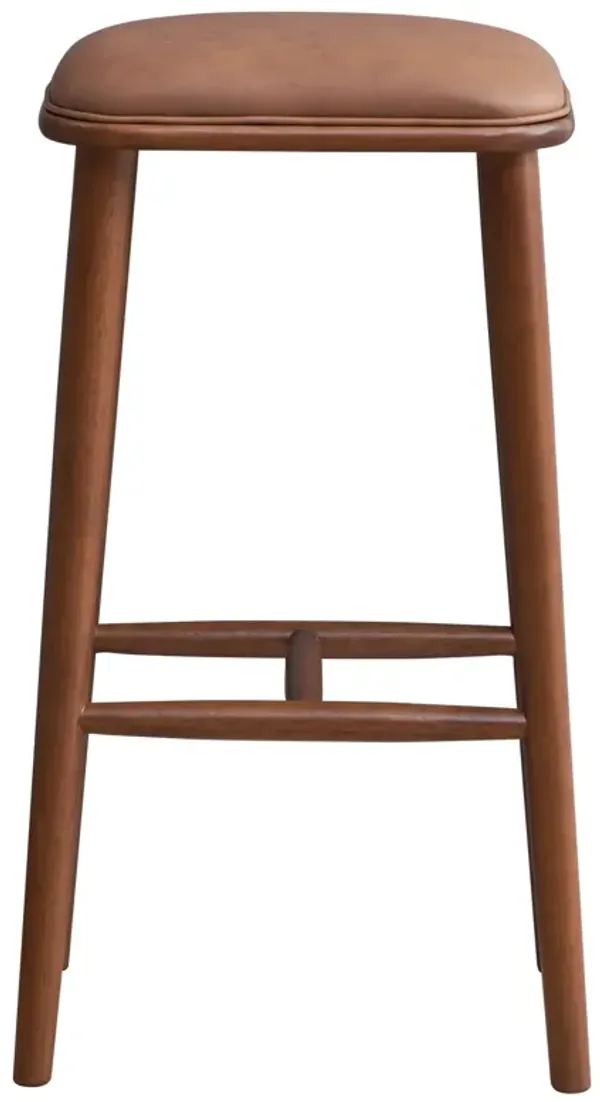 Westbury Walnut Vegan Leather Bar Stool