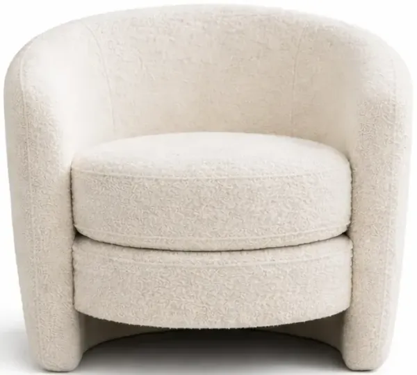 Axis Lounge Chair White Boucle