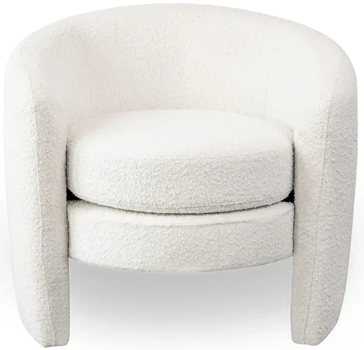 Axis Lounge Chair White Boucle