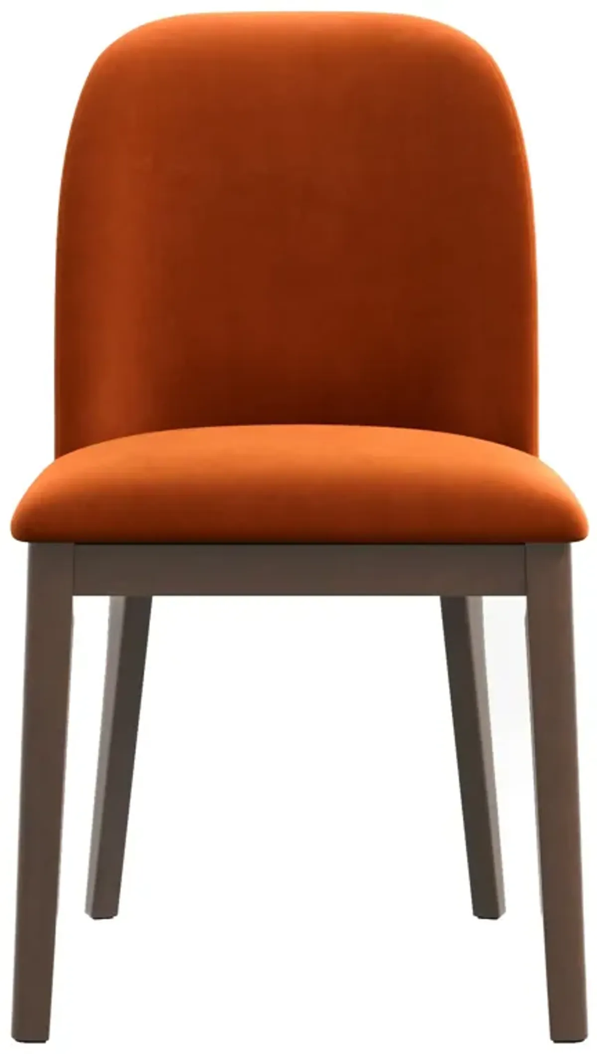 Belfast Burnt Orange Velvet Dining Chair Set of 2