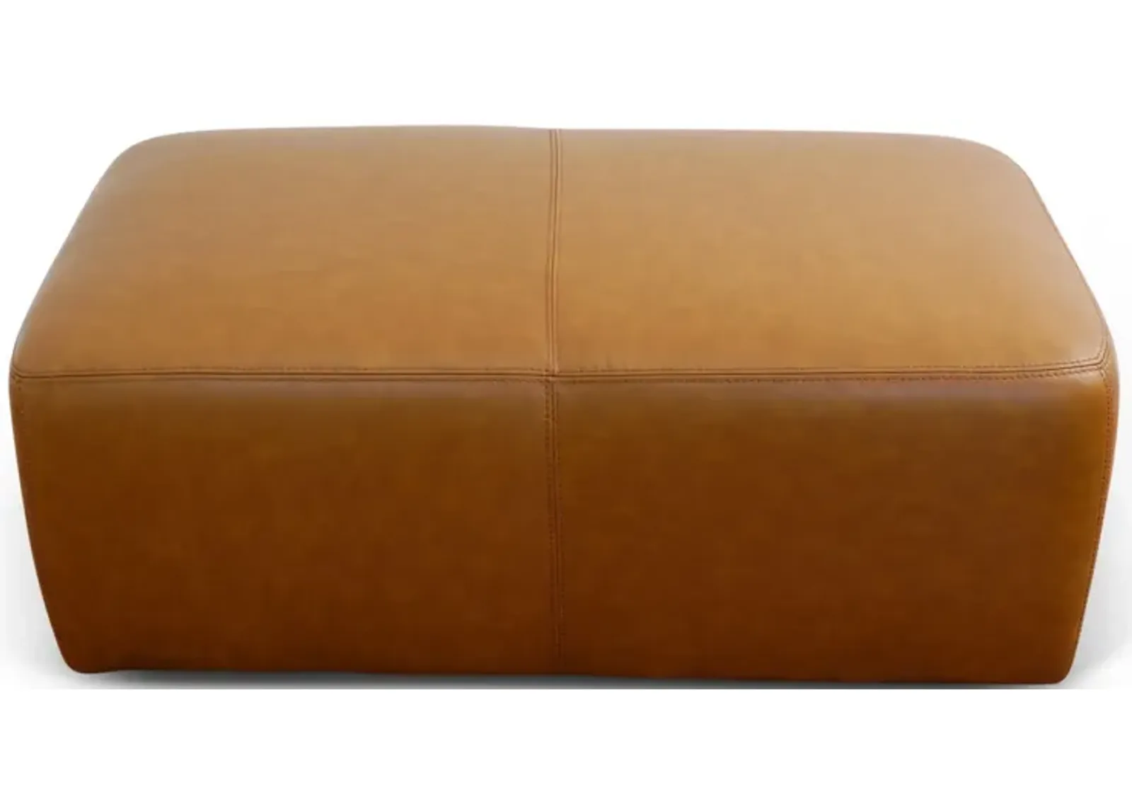 Inglewood Tan Leather Ottoman