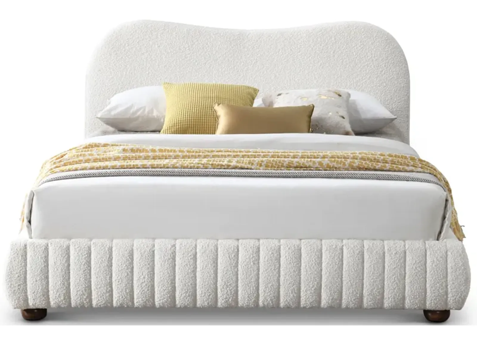 Nomad Cream Boucle Queen Bed