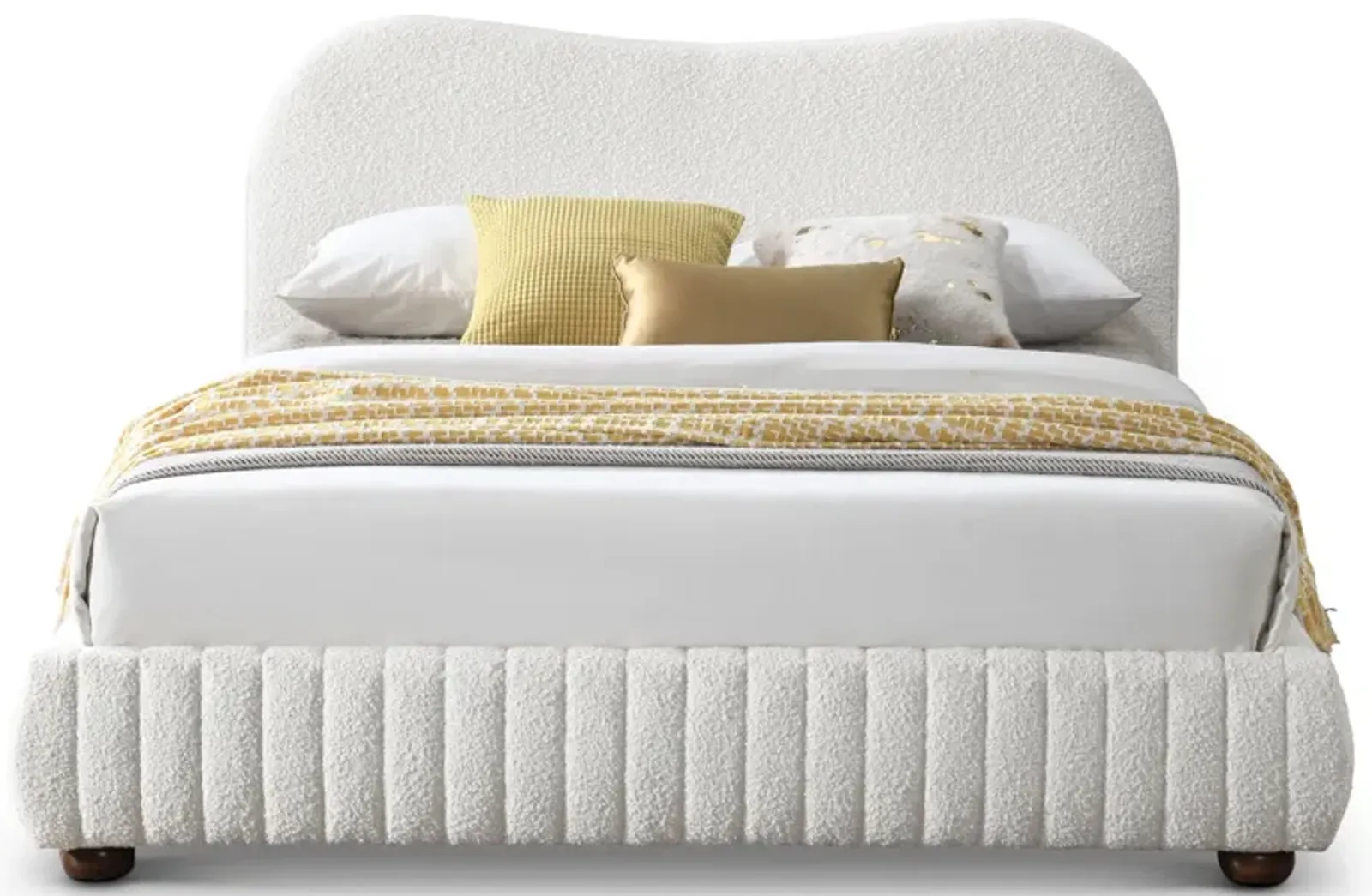 Nomad Cream Boucle Queen Bed