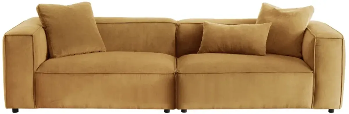 Conrad Cognac Corduroy Large Sofa