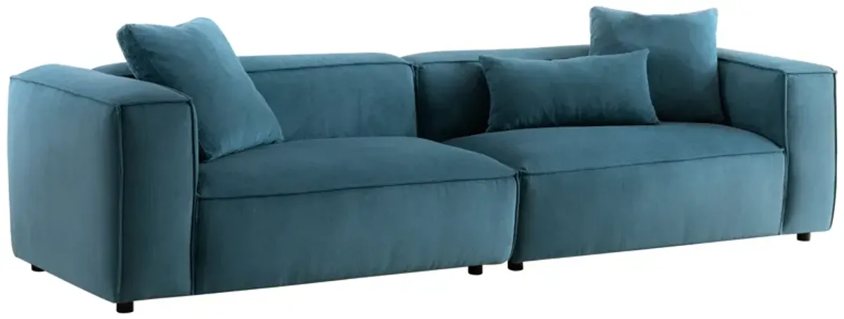 Conrad Blue Corduroy Large Sofa