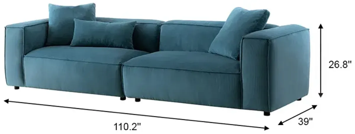 Conrad Blue Corduroy Large Sofa