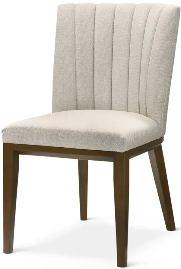 Elm Beige Fabric Dining Chair Set of 2
