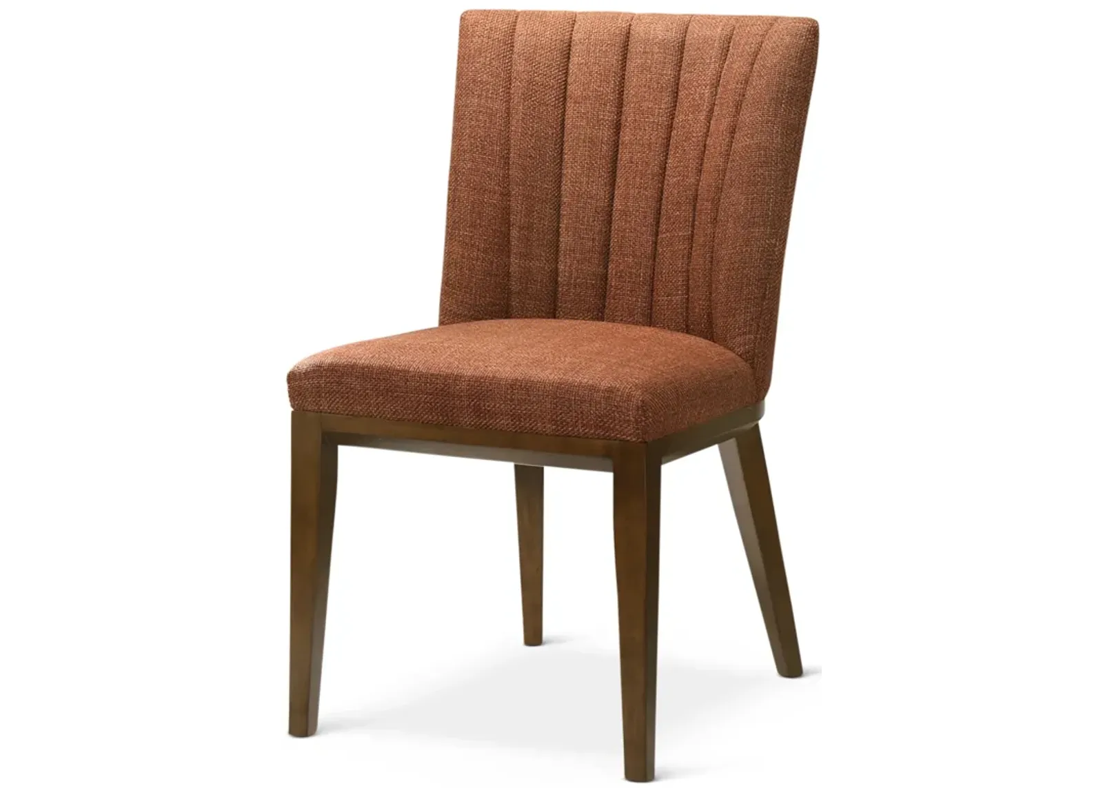 Elm Orange Fabric Dining Chair Set of 2