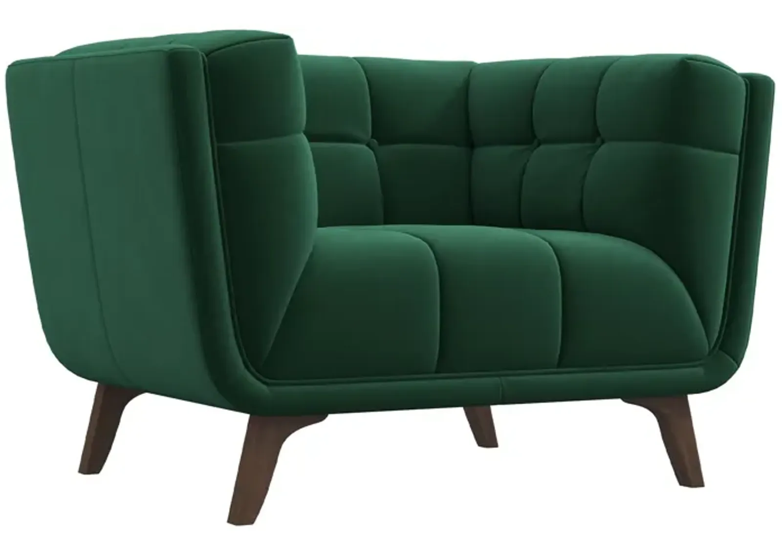 Kano Dark Green Velvet Lounge Chair