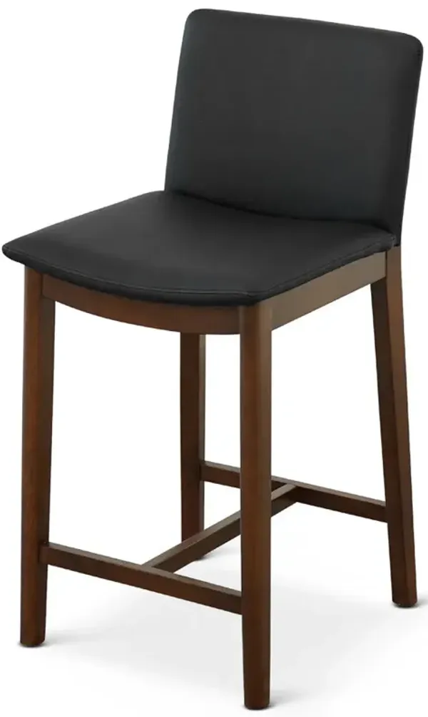 Sheldon Black Leather Counter Chair
