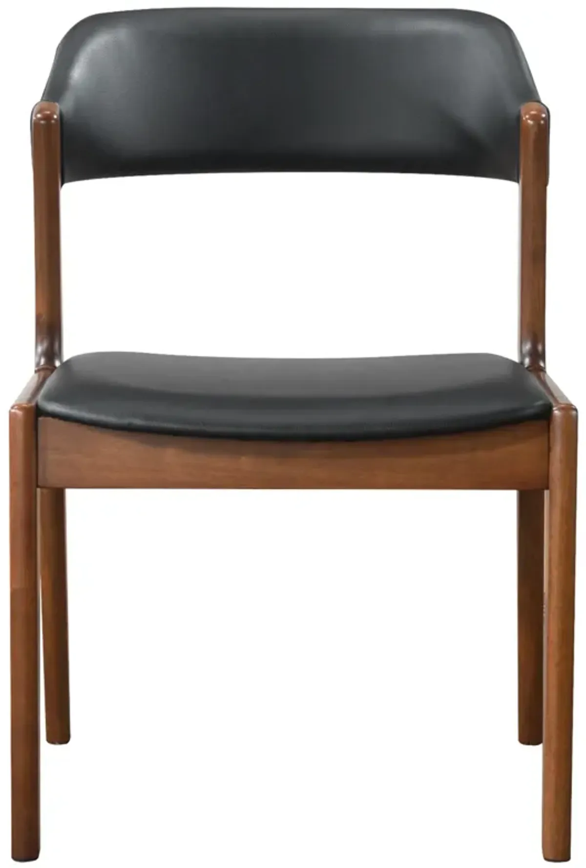 Elsa Black Leather Dining Chair Set of 2