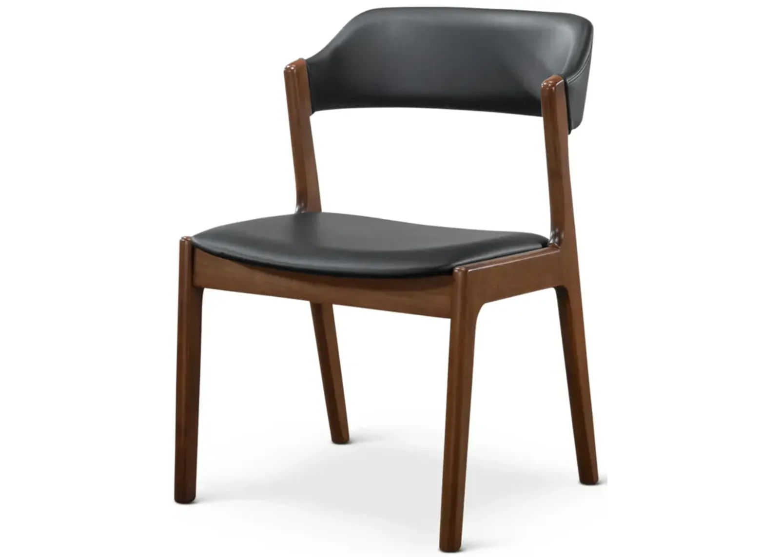 Elsa Black Leather Dining Chair Set of 2