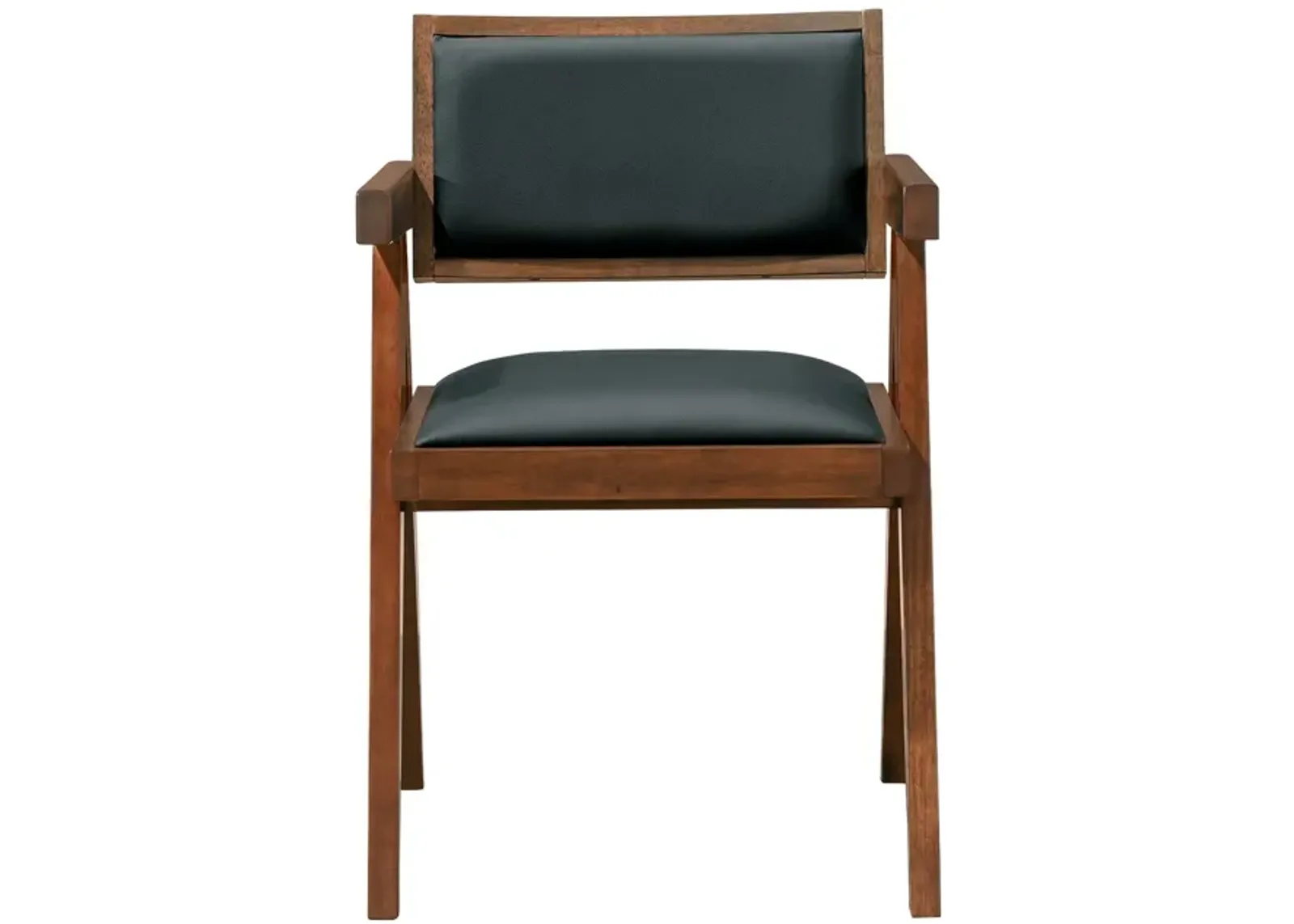 Ashford Black Leather Dining Chair Set of Two