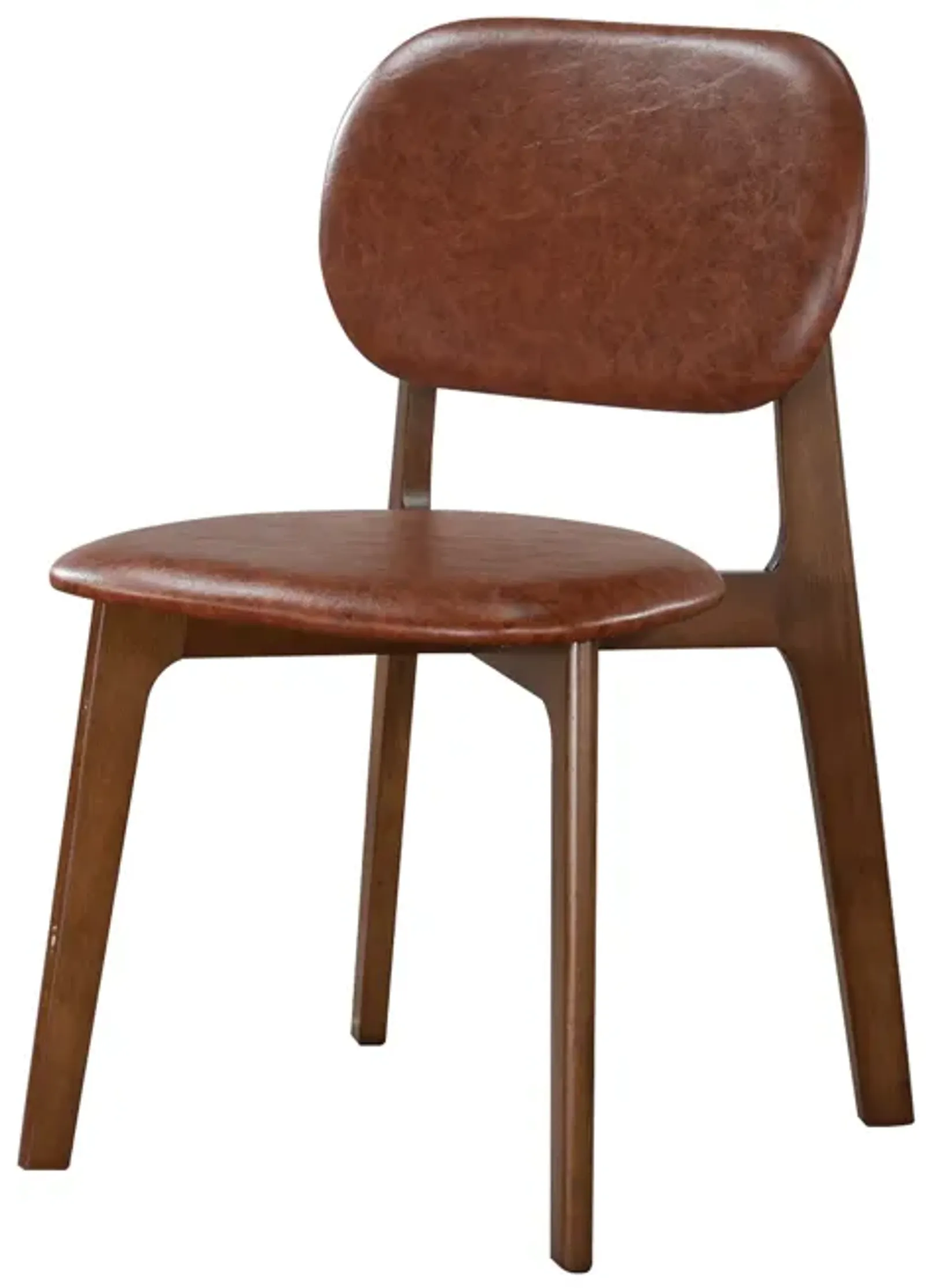 Kinsey Brown Leather Dining Chair Set of 2