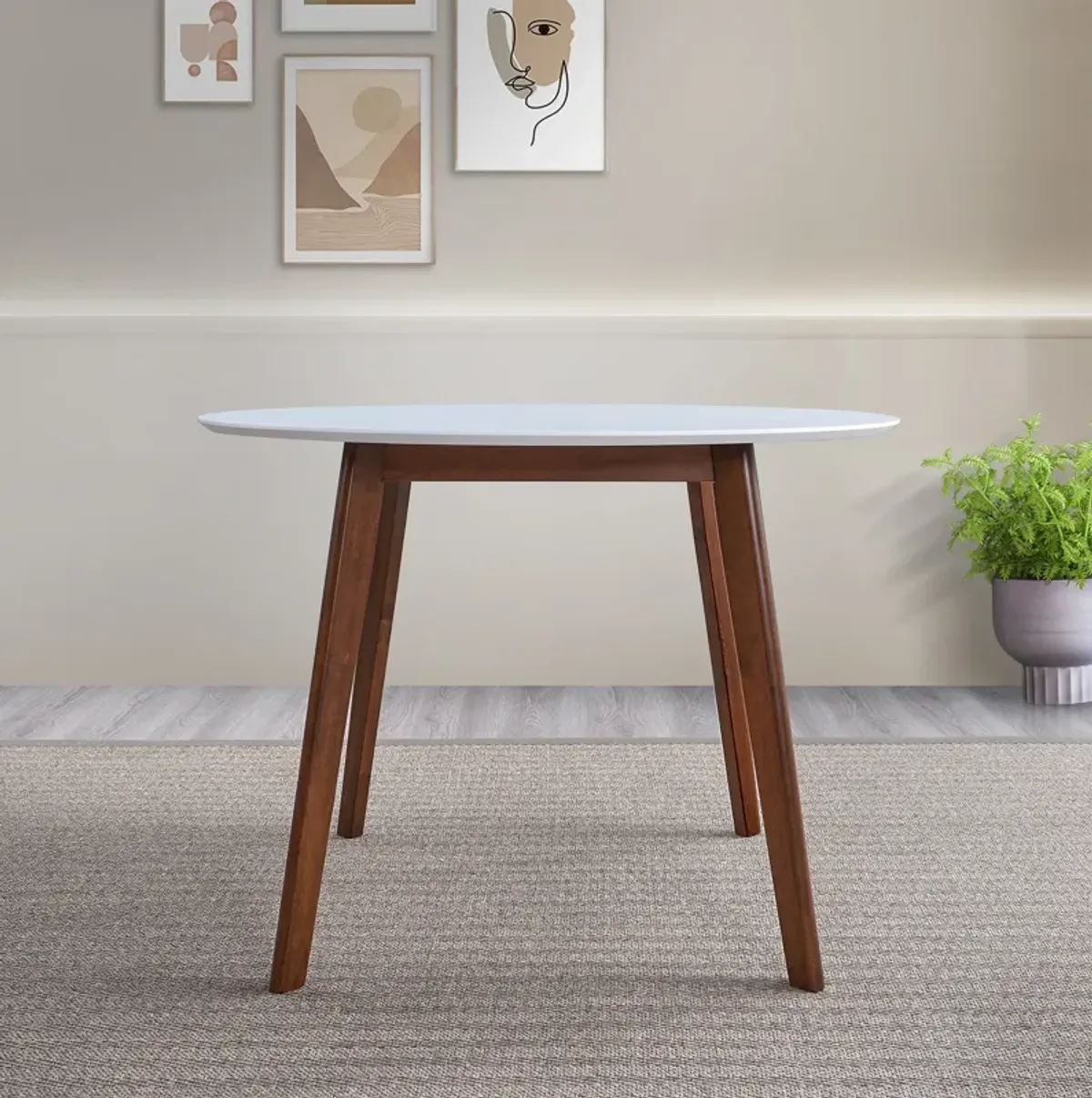 Charlie White Top Dining Table