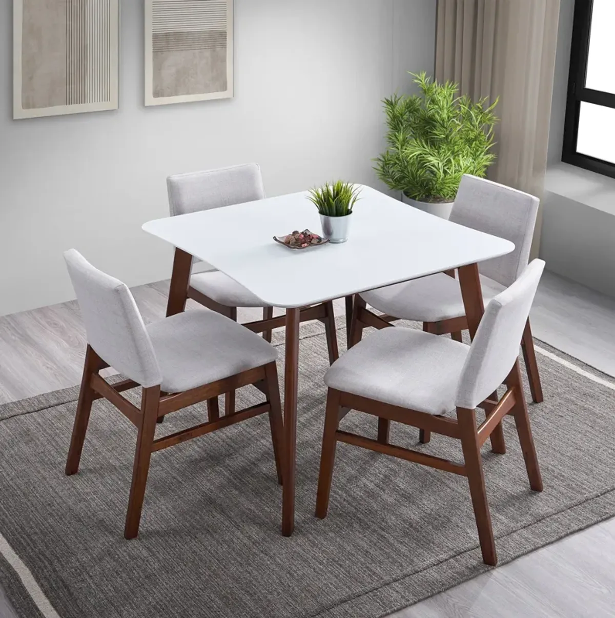 Beta White Top Dining Table