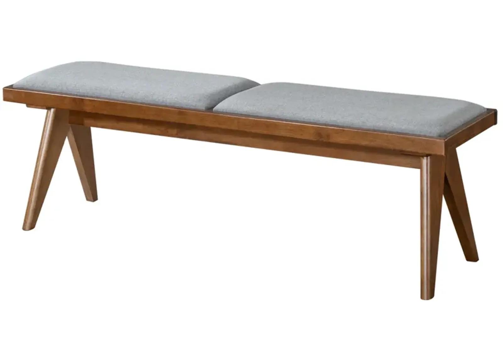 Kora Grey Fabric Bench