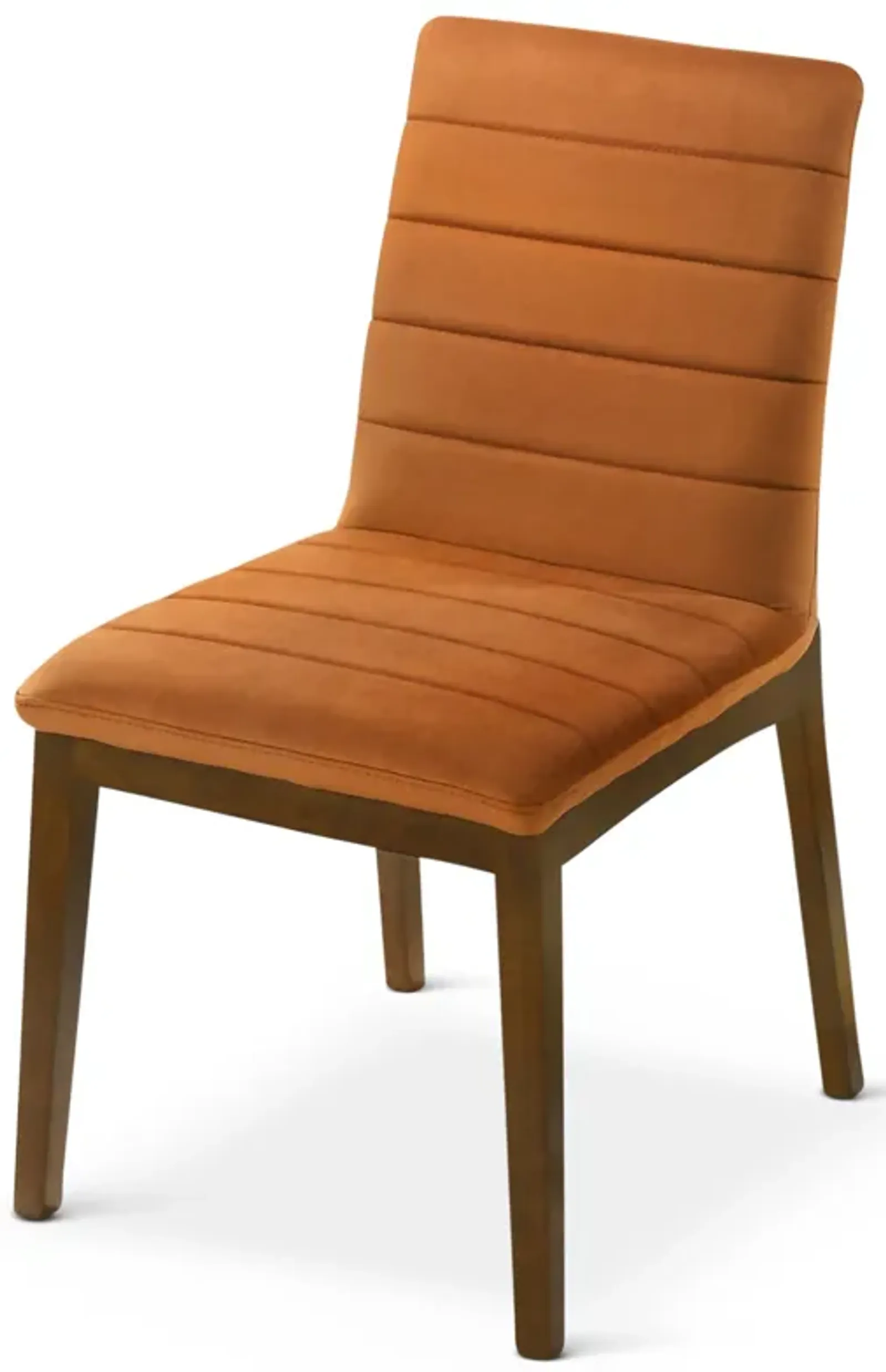 Isley Burnt Orange Velvet Dining Chair Set of 2