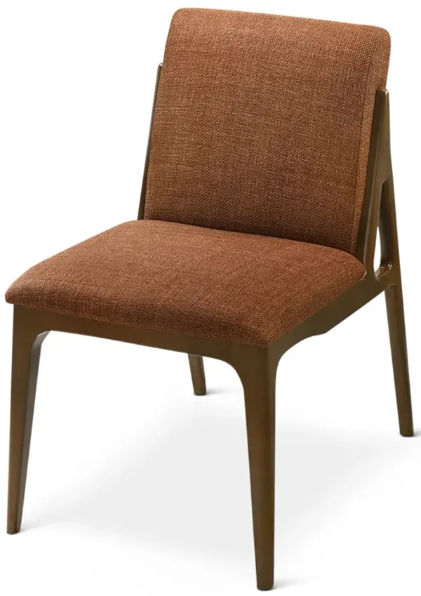 Griffin Orange Fabric Dining Chair Set of 2