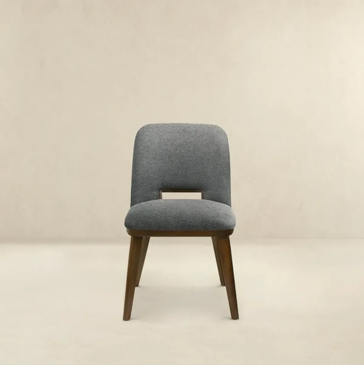 Bonney Dark Grey Fabric Dining Chair Set of 2