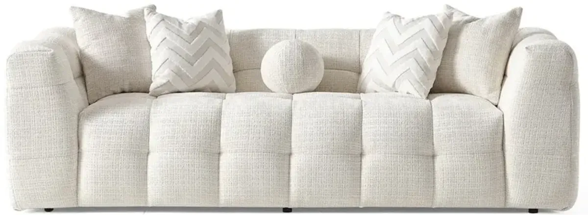 Aris Ivory Chenille Sofa