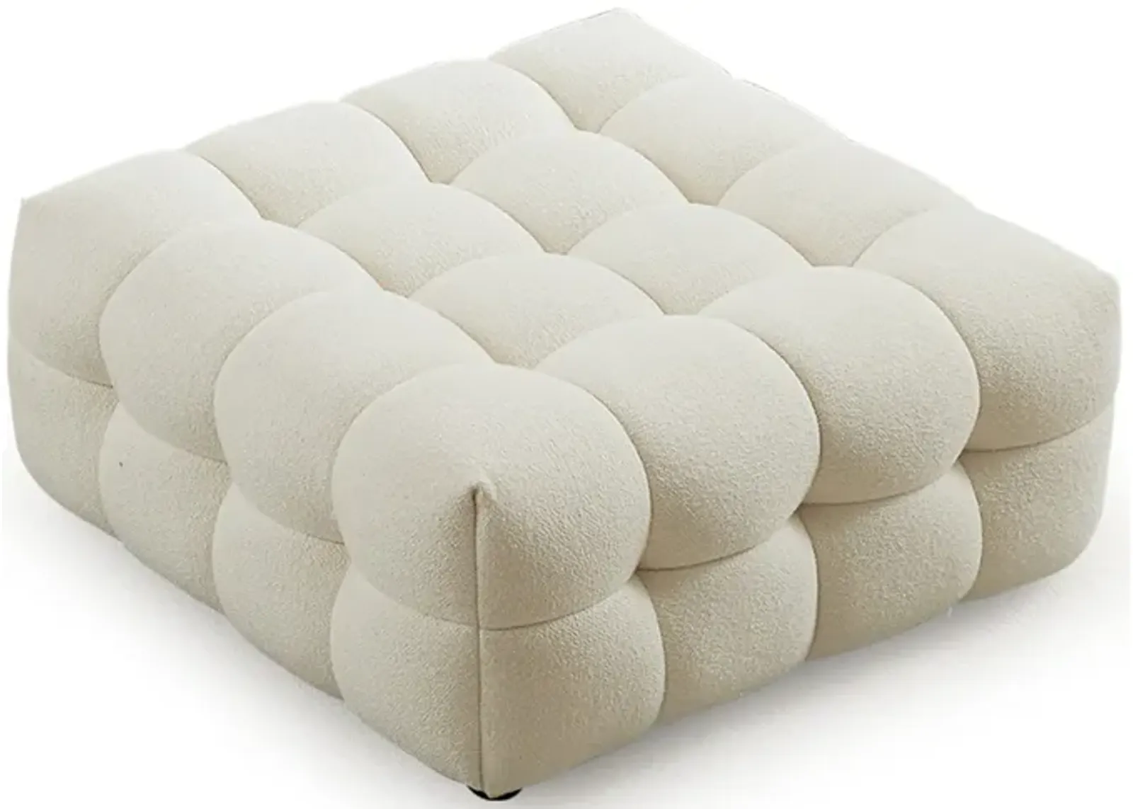 Mirage Cream Boucle Ottoman