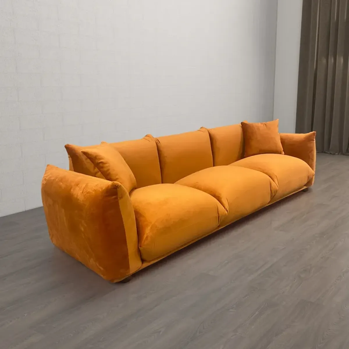 Archer Burnt Orange Velvet Sofa