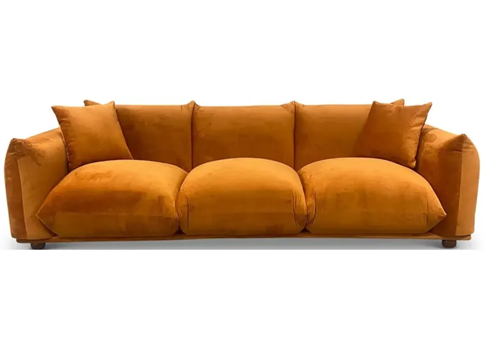 Archer Burnt Orange Velvet Sofa