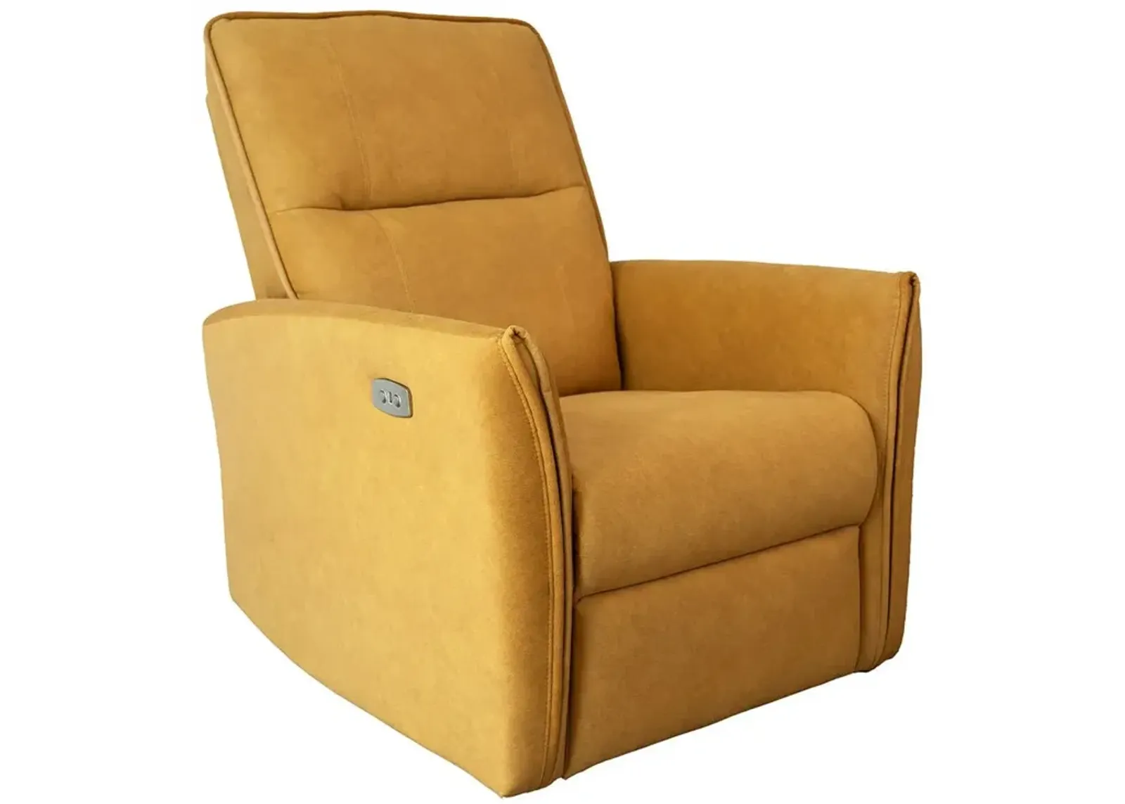 Ashland Dark Yellow Suede Recliner Chair