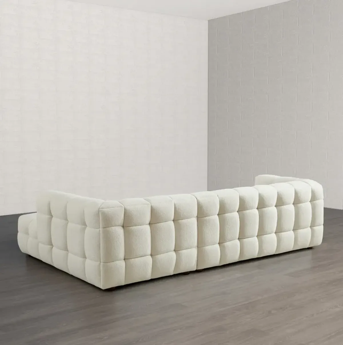 Mirage Sectional Right Cream Boucle Sofa