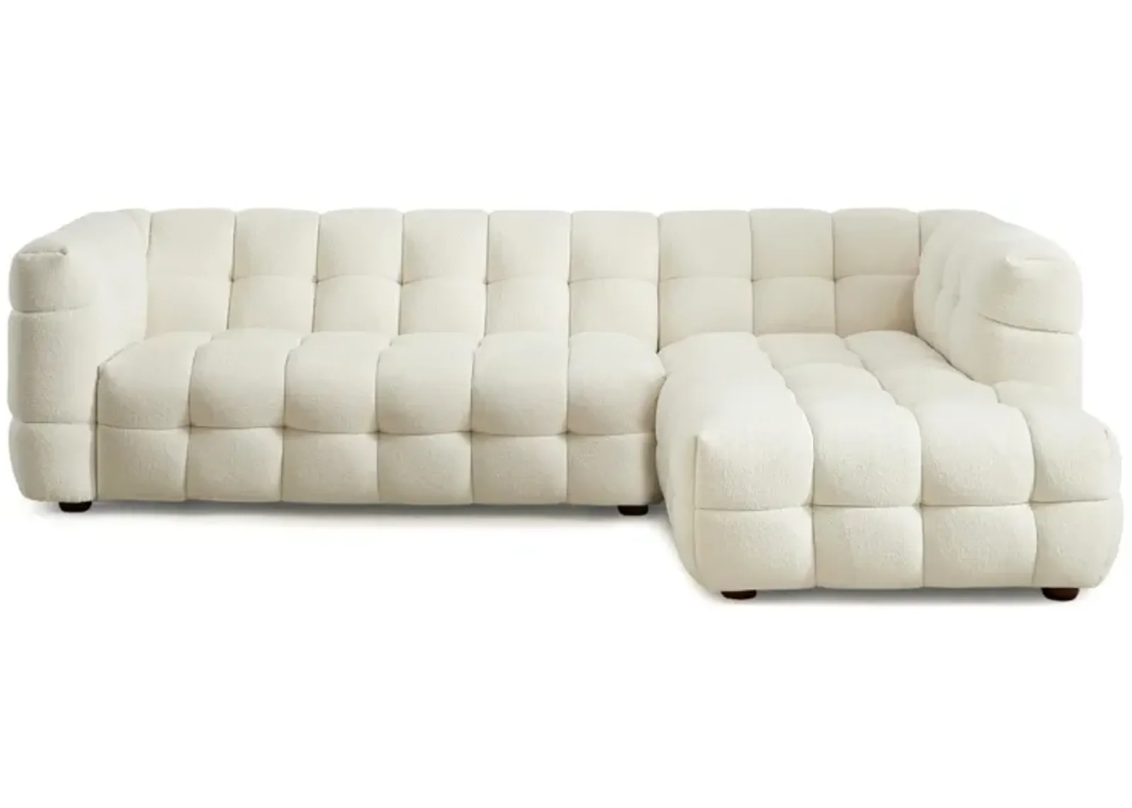 Mirage Sectional Right Cream Boucle Sofa