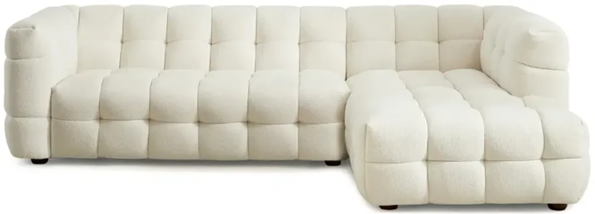 Mirage Sectional Right Cream Boucle Sofa