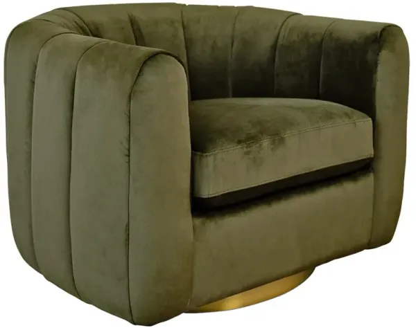 Covington Green Velvet Swivel Chair