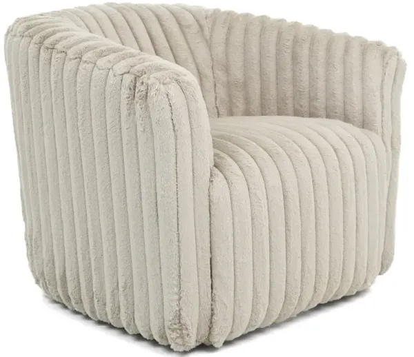Mayfield Light Gray Soft Plush Fabric Swivel Chair