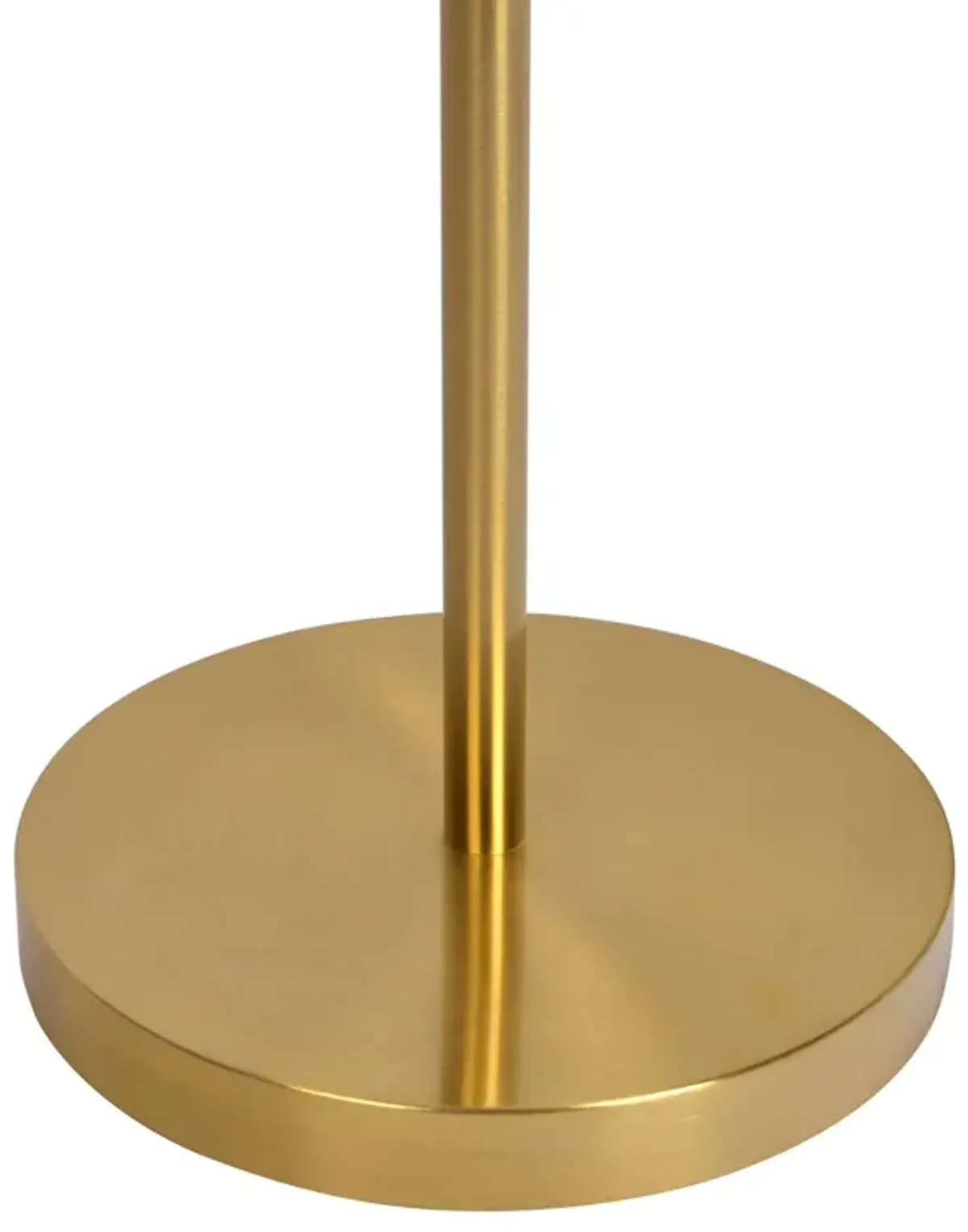 Brilliance Modern Gold Brush Floor Lamp, Opal Glass Shades and Round Metal Base