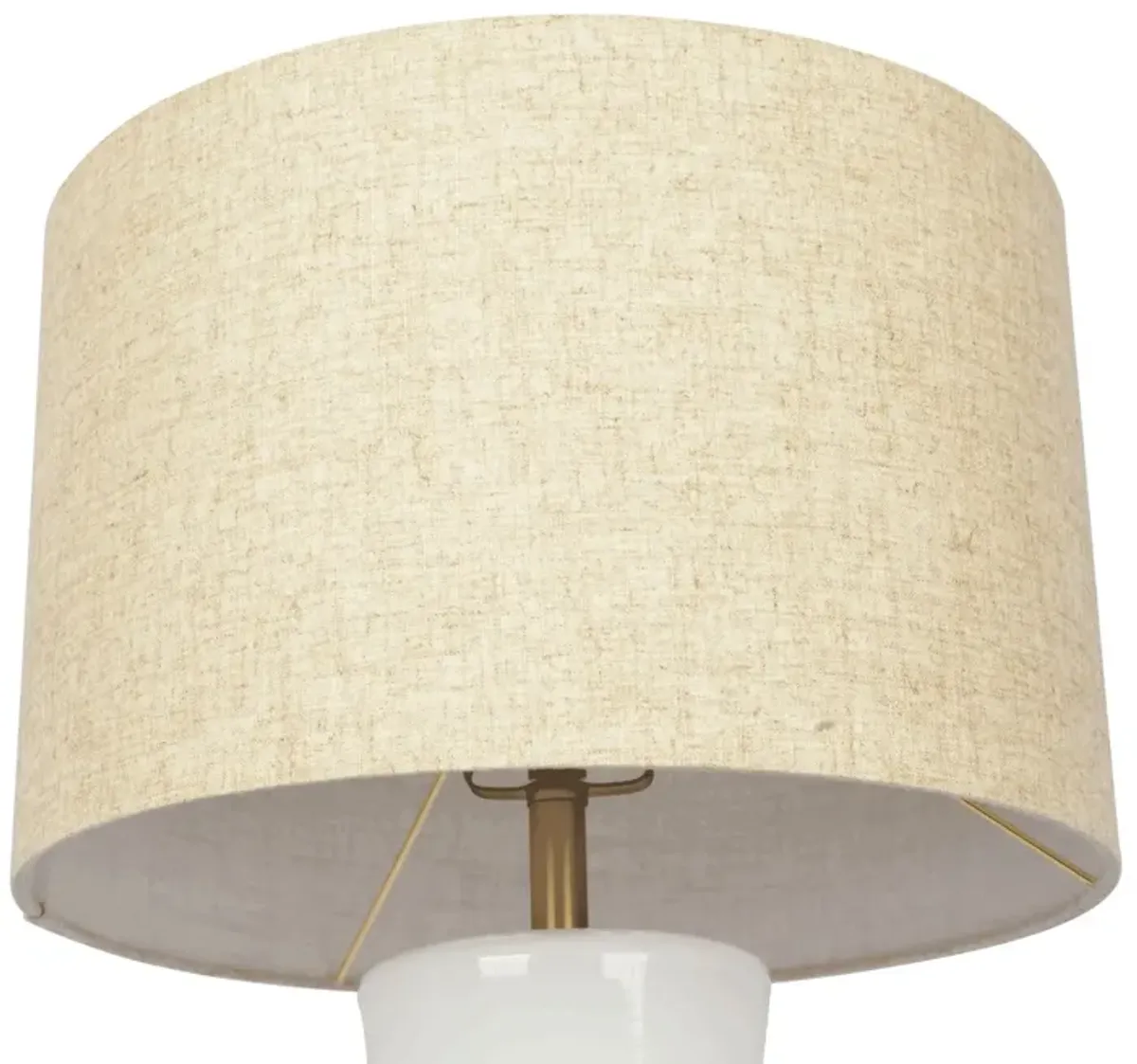 Cascade Glass Lamp Golden Base Off White Glass Table Lamp