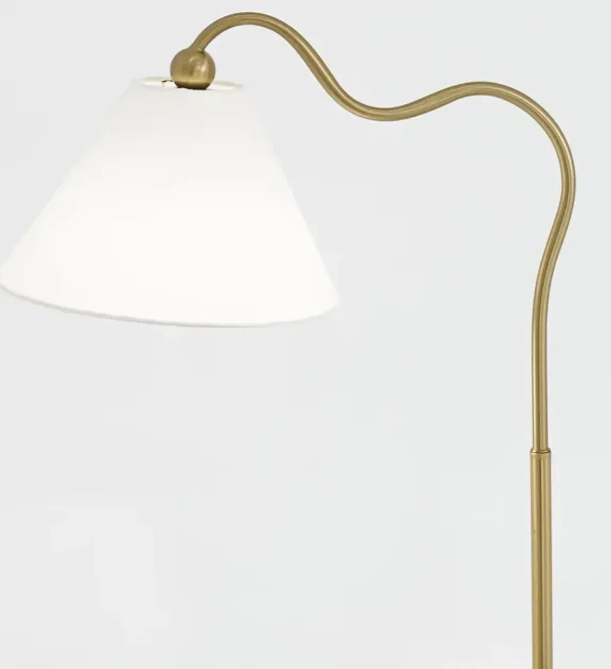 Ornate Brass Ring Base Table Lamp with Triangle White Drum Shade